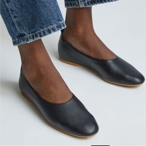 Everlane The Italian Day Glove in Black Leather sz 7